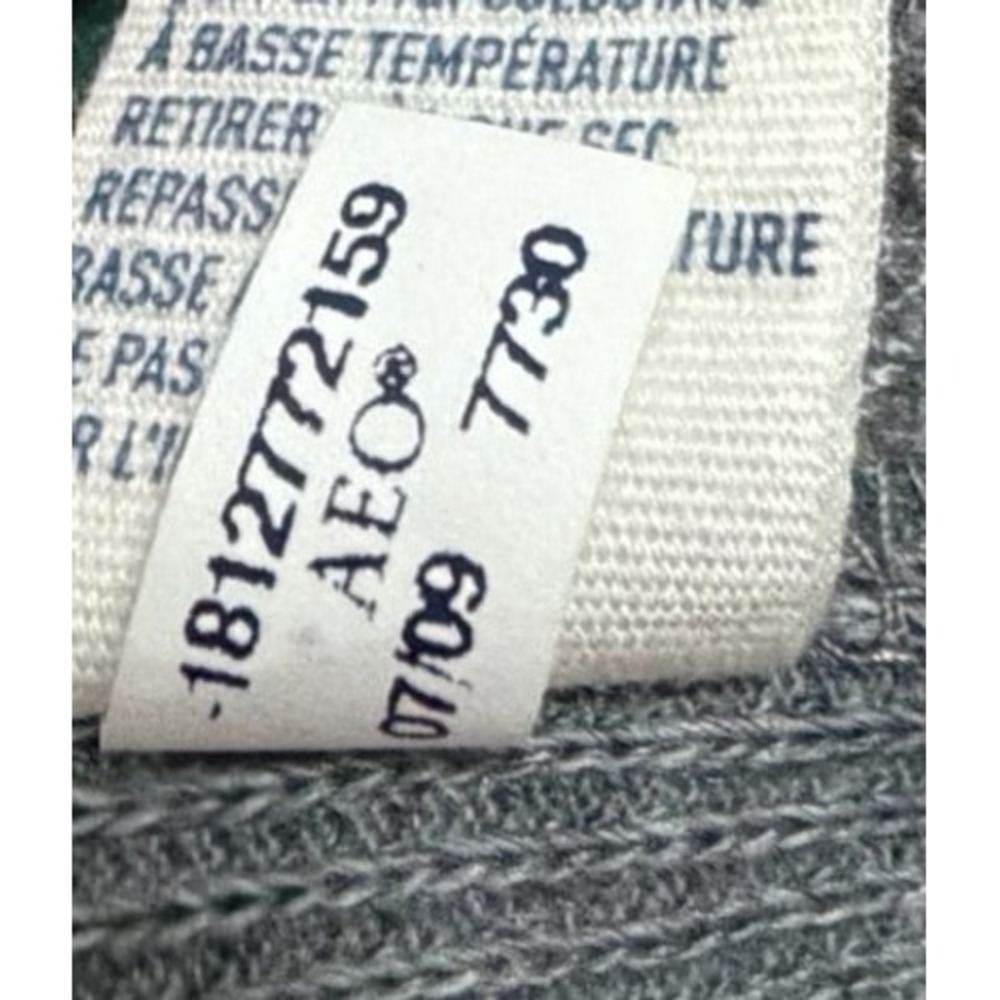 Y2K American Eagle Men's Striped Thermal Shirt Green Gray Long Sleeve XL NWOT - Picture 6 of 7